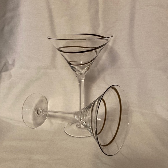 Pier 1  SWIRLINE Martini Cosmopolitan set of 2 - Picture 2 of 4